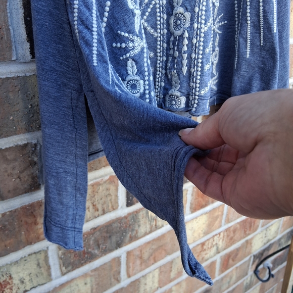 💐 Johnny Was Inticate Floral Short Sleeve Top Tunic Sz.XS - Picture 13 of 14